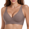 Evelift-Sujetador sin aros con escote en V. Gris