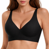 Evelift-Sujetador sin aros con escote en V. Negro